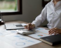 Aerial view of property land